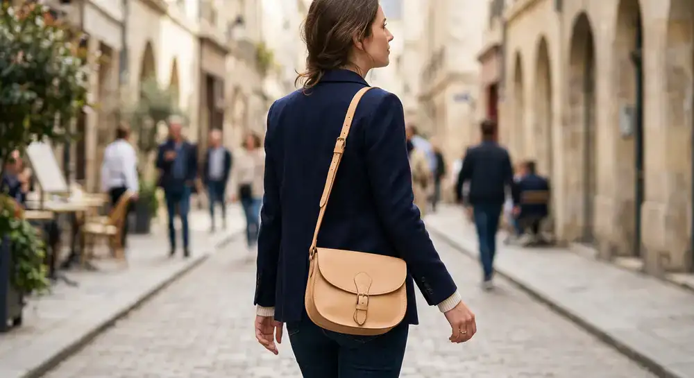 Classic saddle crossbody bag